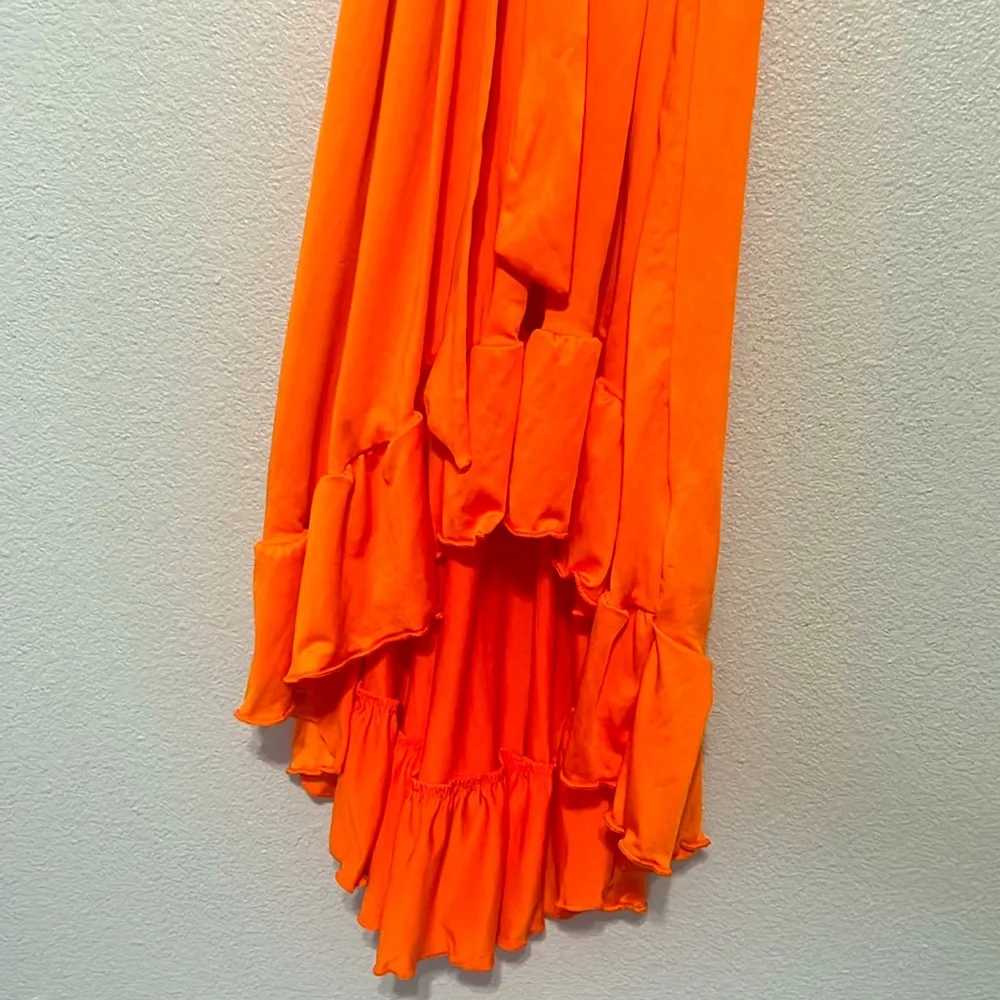 SHEIN Kids Orange One Shoulder‎ Asymmetrical Sundress Pageant Dress Size 11/12